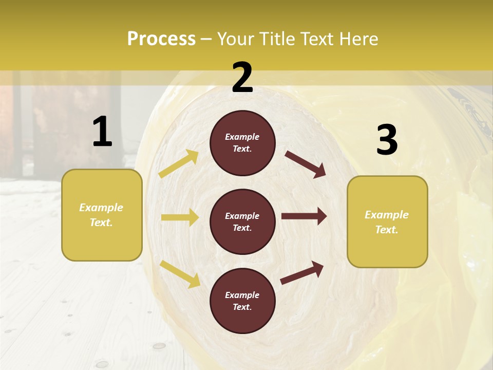 A Yellow Plastic Bag Sitting On Top Of A Wooden Floor PowerPoint Template