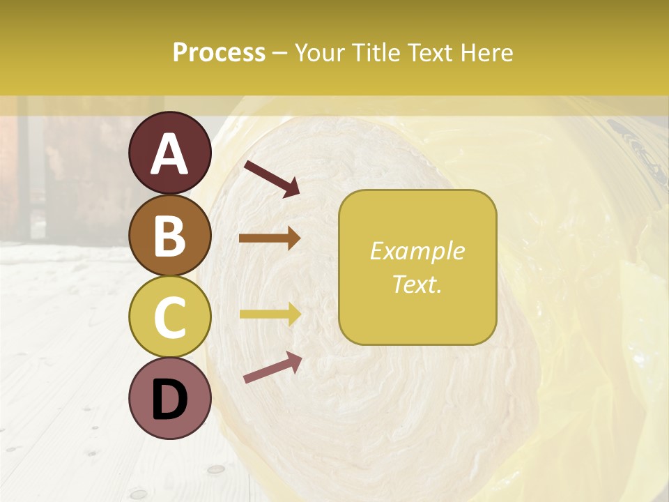 A Yellow Plastic Bag Sitting On Top Of A Wooden Floor PowerPoint Template