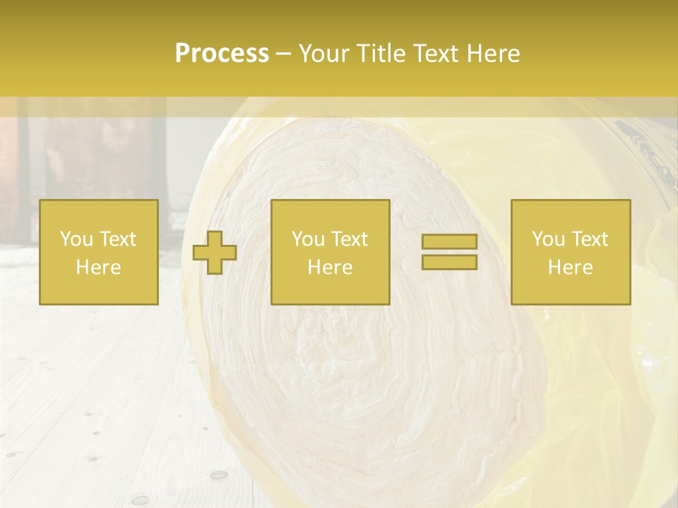 A Yellow Plastic Bag Sitting On Top Of A Wooden Floor PowerPoint Template