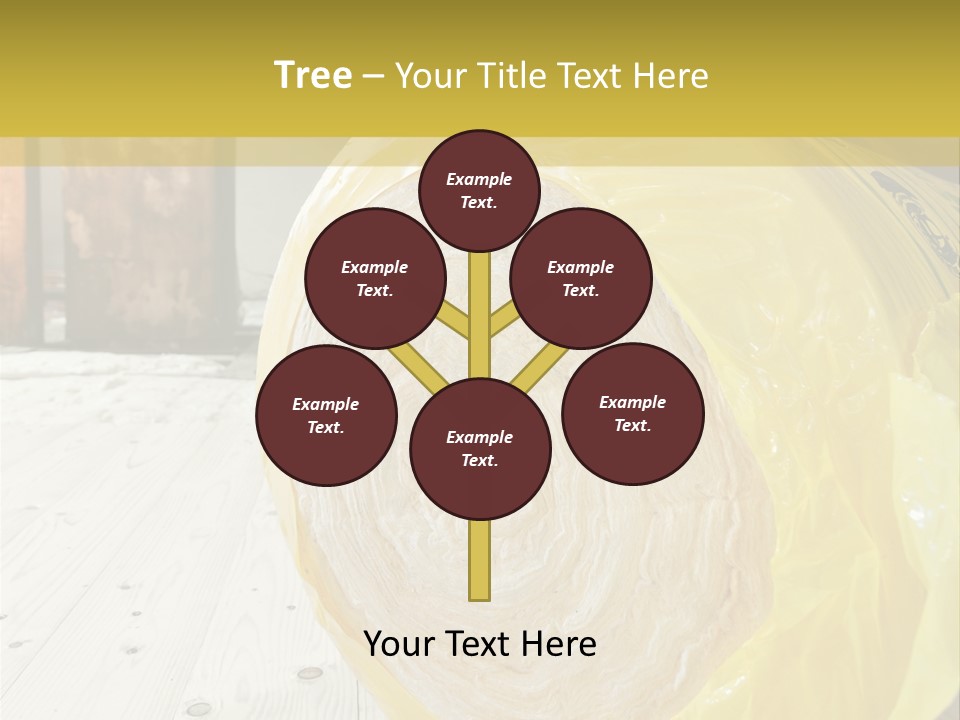 A Yellow Plastic Bag Sitting On Top Of A Wooden Floor PowerPoint Template