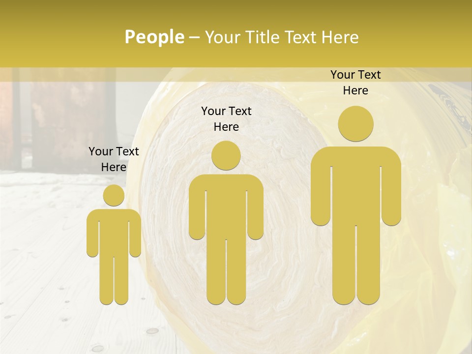 A Yellow Plastic Bag Sitting On Top Of A Wooden Floor PowerPoint Template