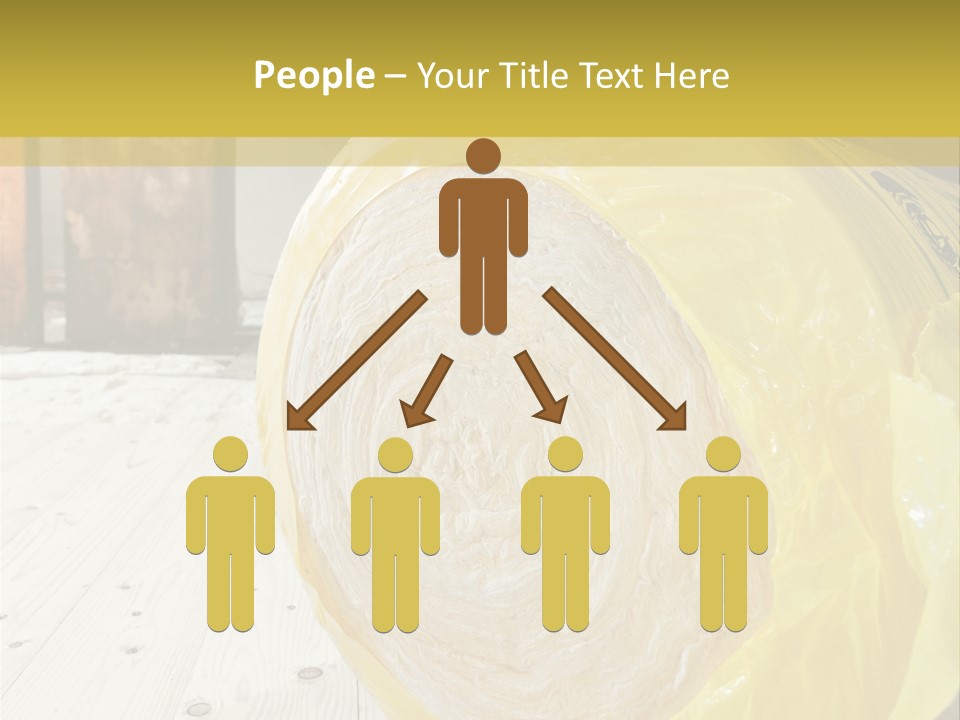 A Yellow Plastic Bag Sitting On Top Of A Wooden Floor PowerPoint Template