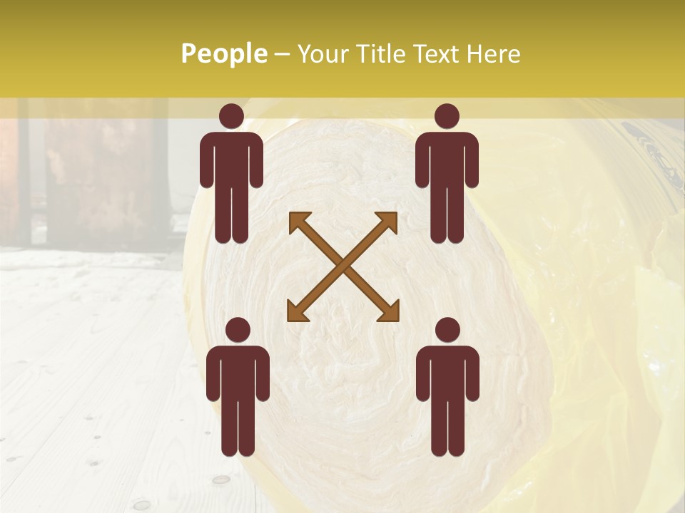 A Yellow Plastic Bag Sitting On Top Of A Wooden Floor PowerPoint Template