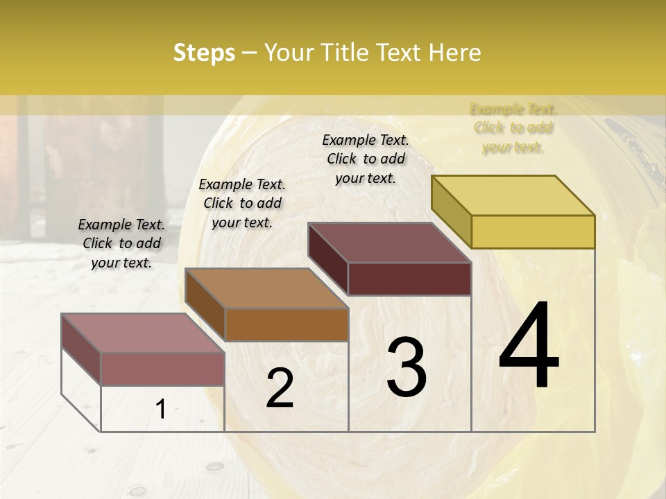 A Yellow Plastic Bag Sitting On Top Of A Wooden Floor PowerPoint Template