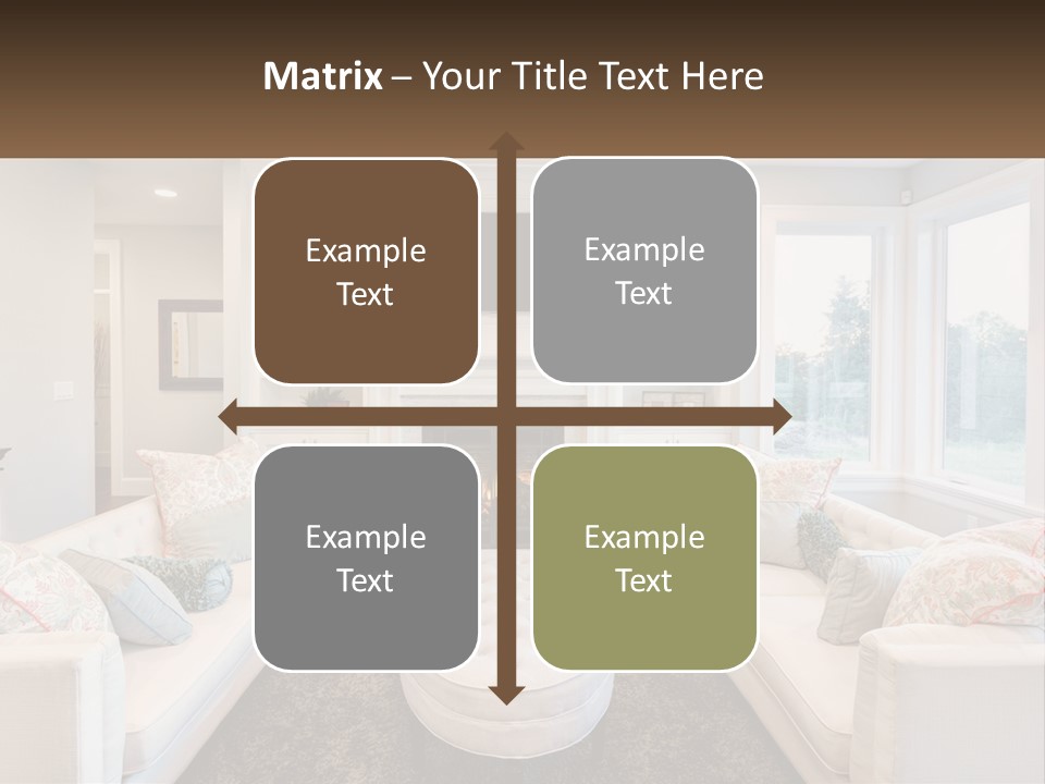 A Living Room Filled With Furniture And A Fire Place PowerPoint Template