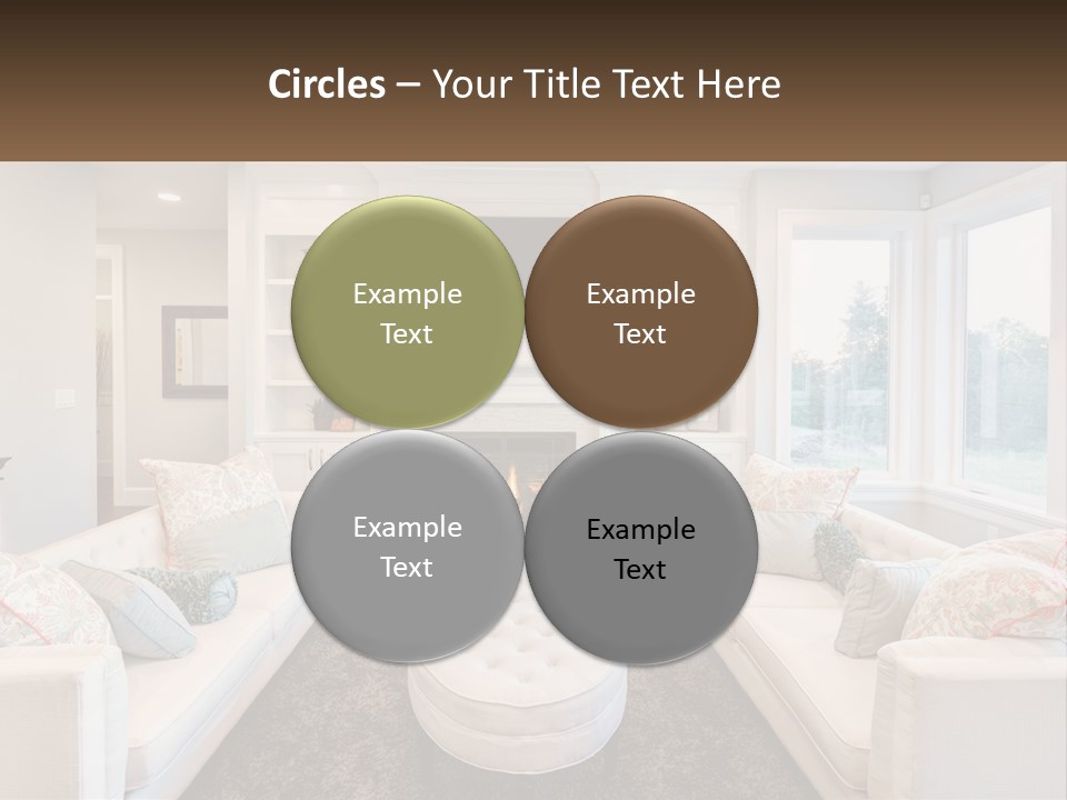 A Living Room Filled With Furniture And A Fire Place PowerPoint Template