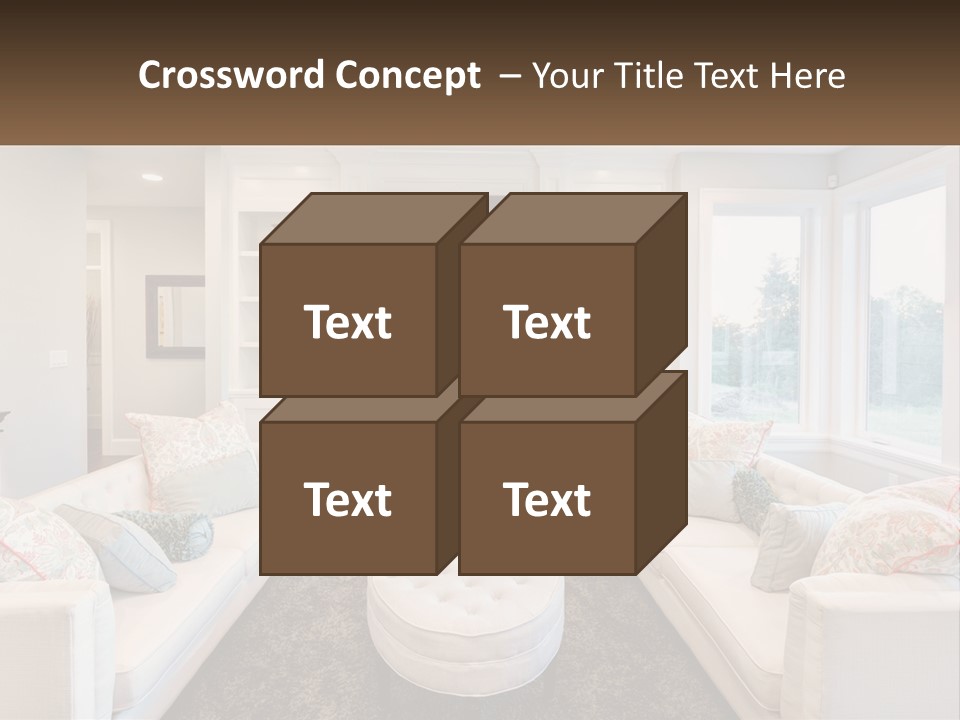 A Living Room Filled With Furniture And A Fire Place PowerPoint Template