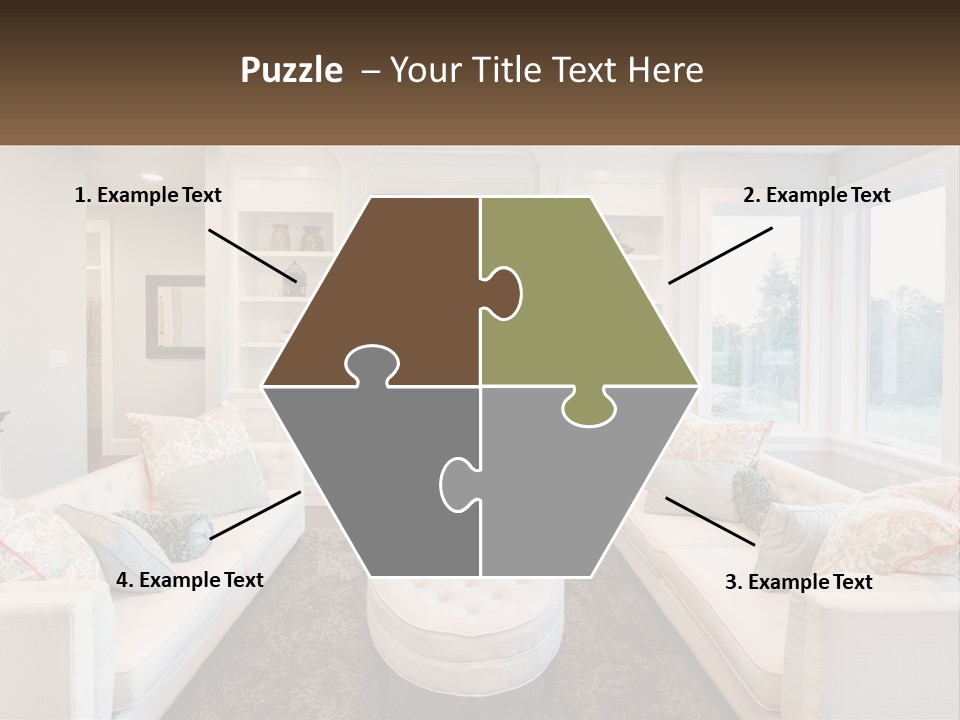 A Living Room Filled With Furniture And A Fire Place PowerPoint Template