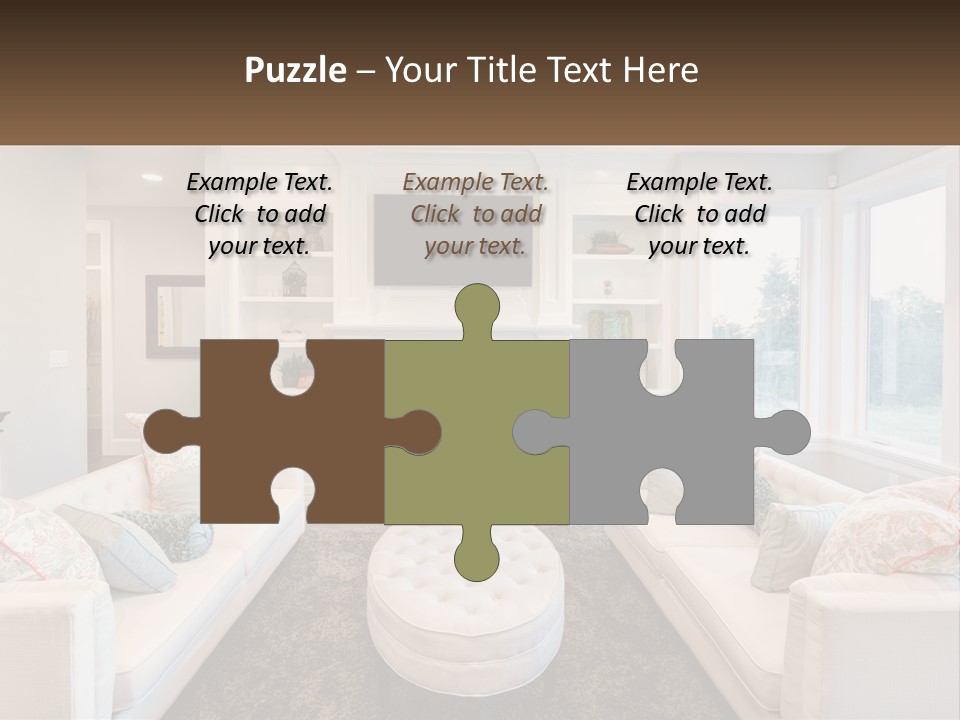 A Living Room Filled With Furniture And A Fire Place PowerPoint Template