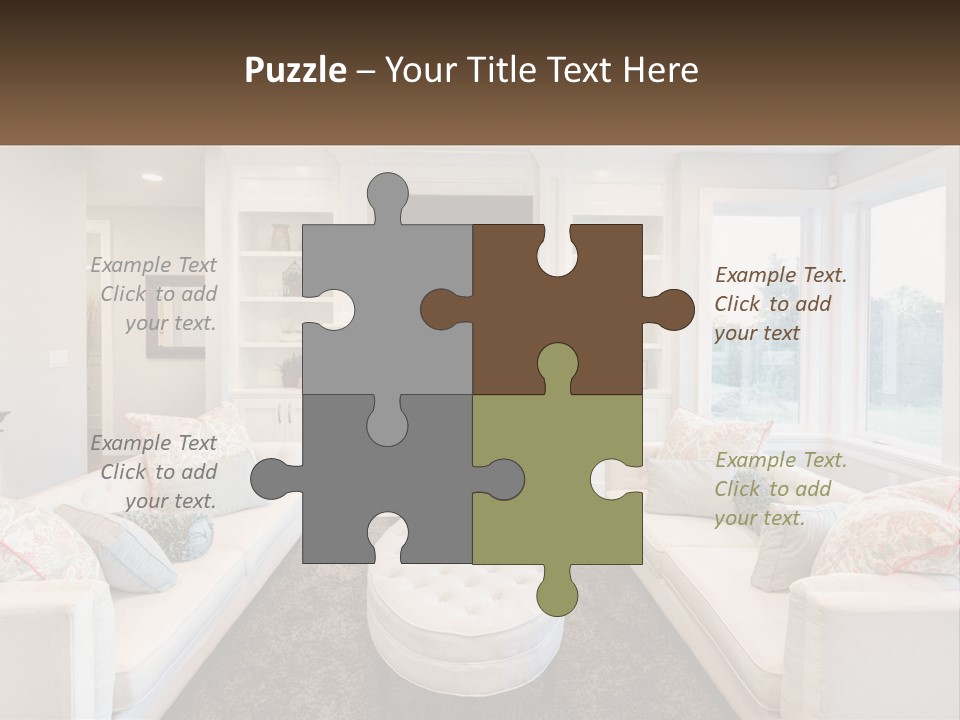 A Living Room Filled With Furniture And A Fire Place PowerPoint Template