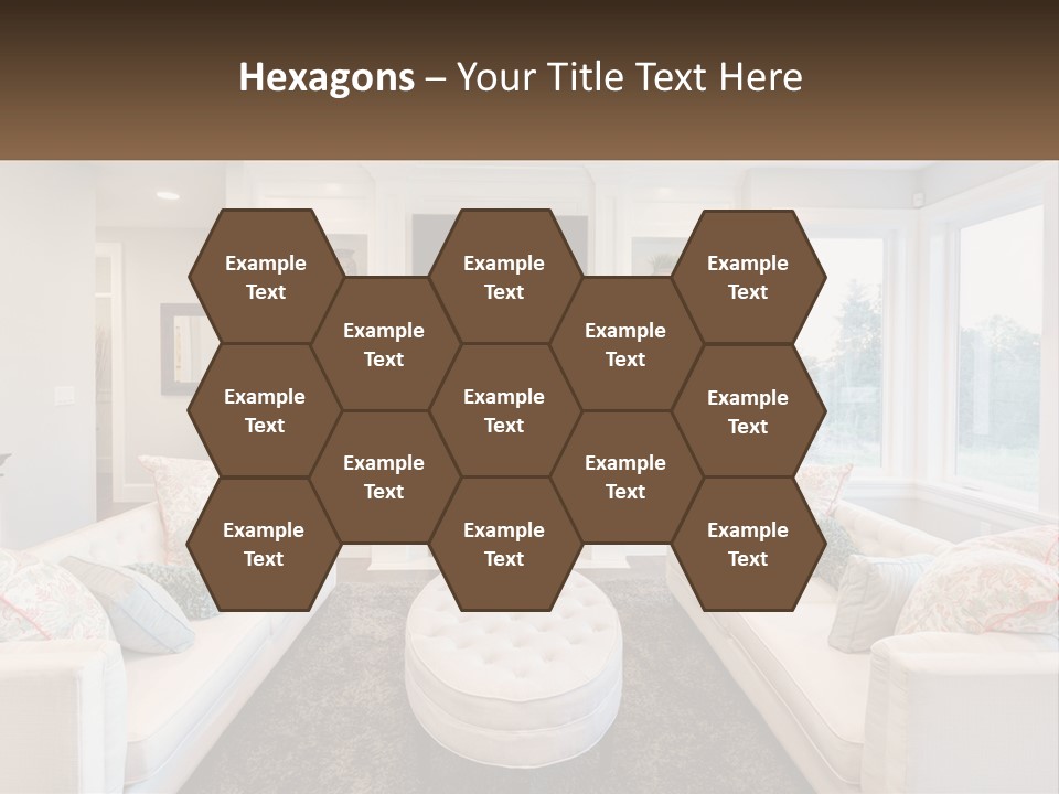 A Living Room Filled With Furniture And A Fire Place PowerPoint Template