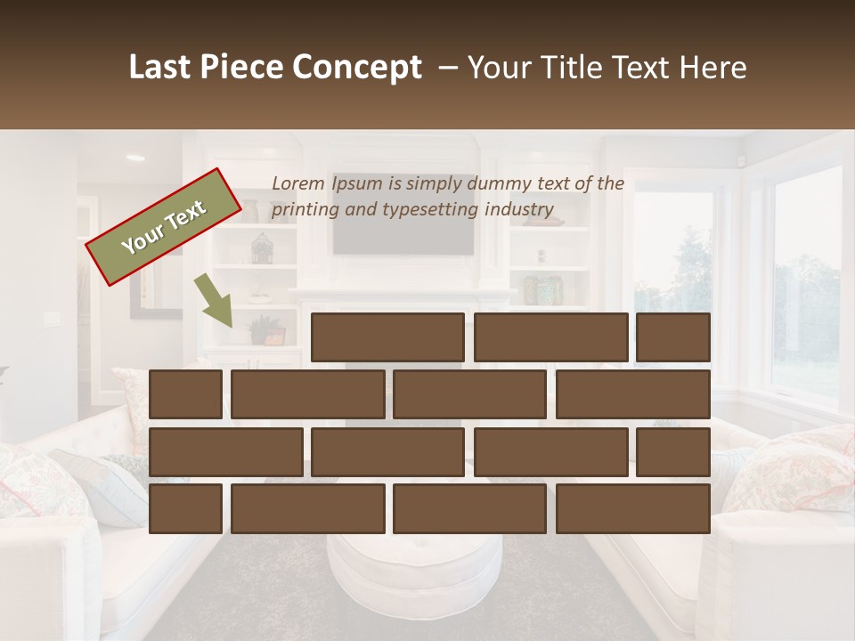 A Living Room Filled With Furniture And A Fire Place PowerPoint Template
