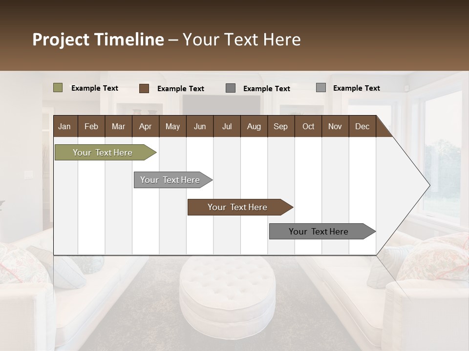 A Living Room Filled With Furniture And A Fire Place PowerPoint Template