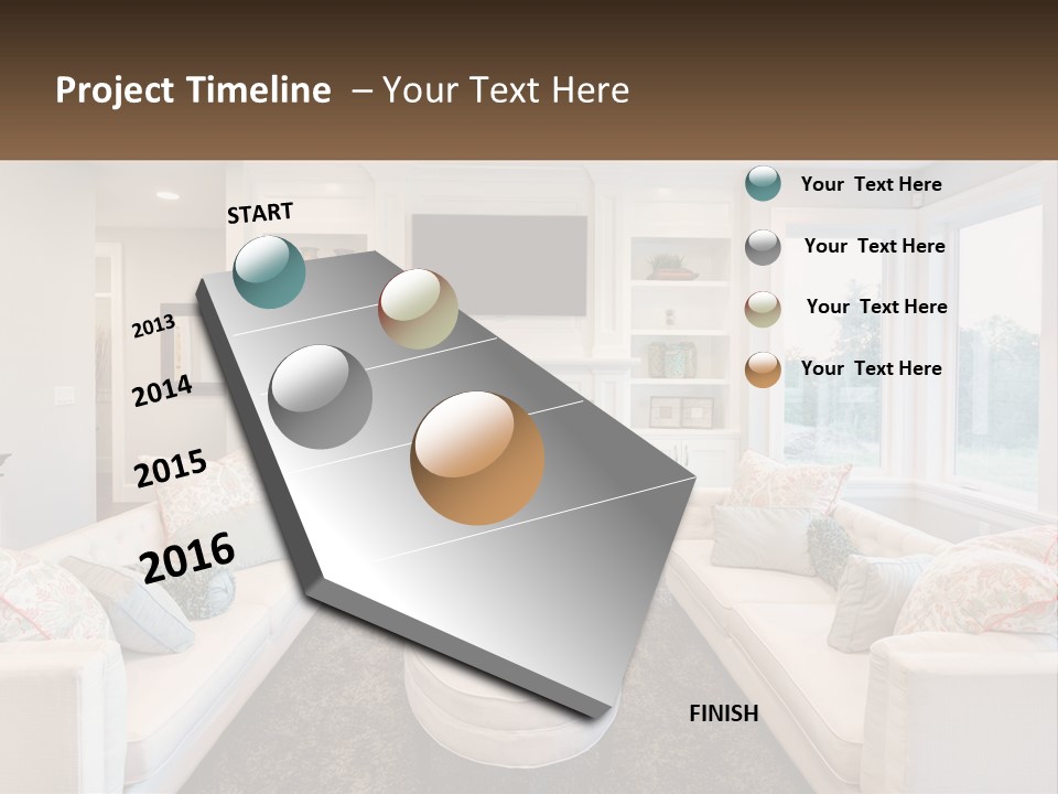 A Living Room Filled With Furniture And A Fire Place PowerPoint Template