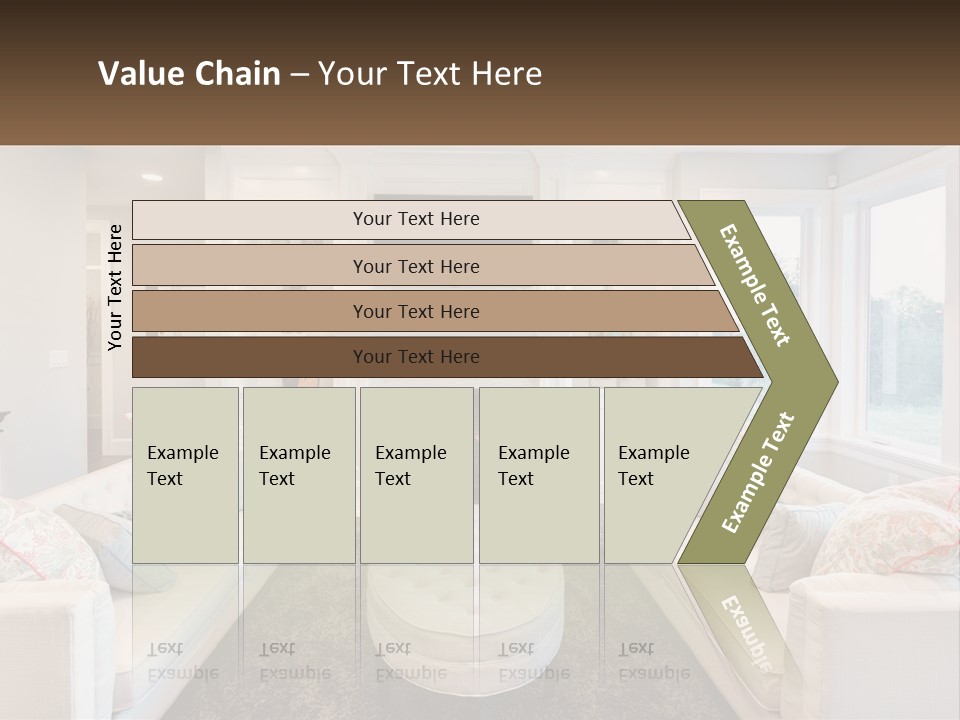 A Living Room Filled With Furniture And A Fire Place PowerPoint Template