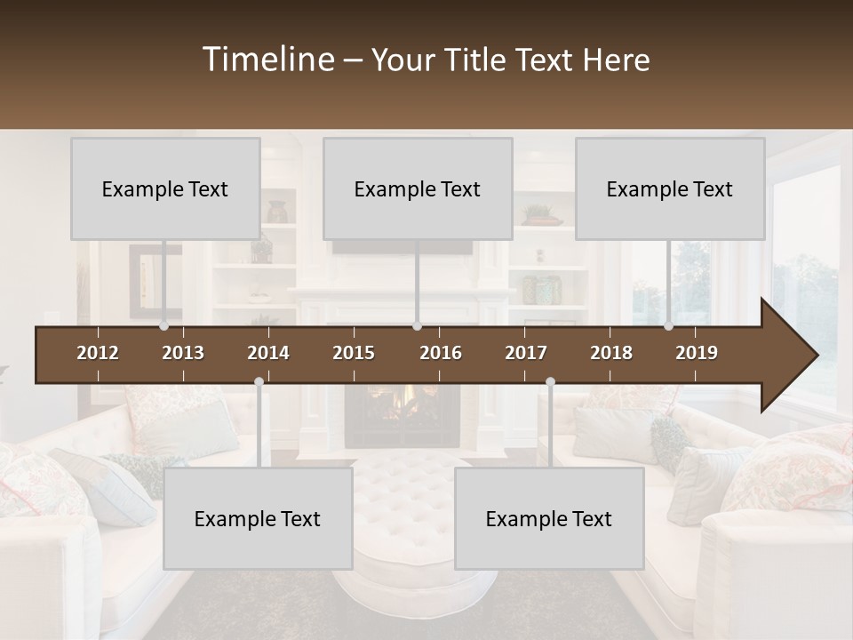 A Living Room Filled With Furniture And A Fire Place PowerPoint Template