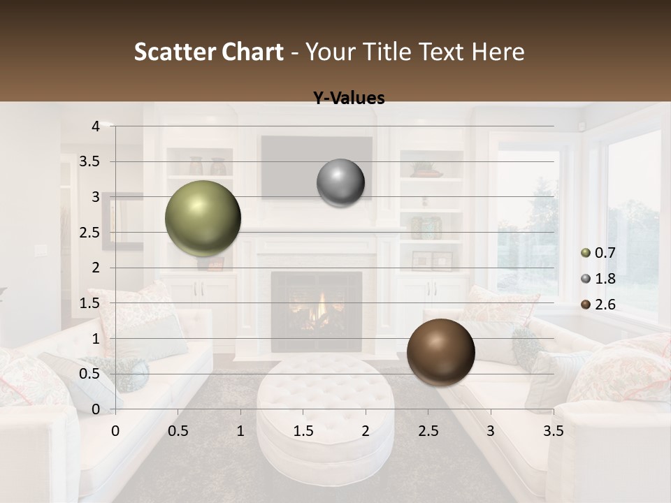 A Living Room Filled With Furniture And A Fire Place PowerPoint Template