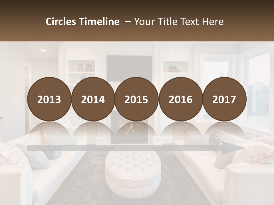 A Living Room Filled With Furniture And A Fire Place PowerPoint Template