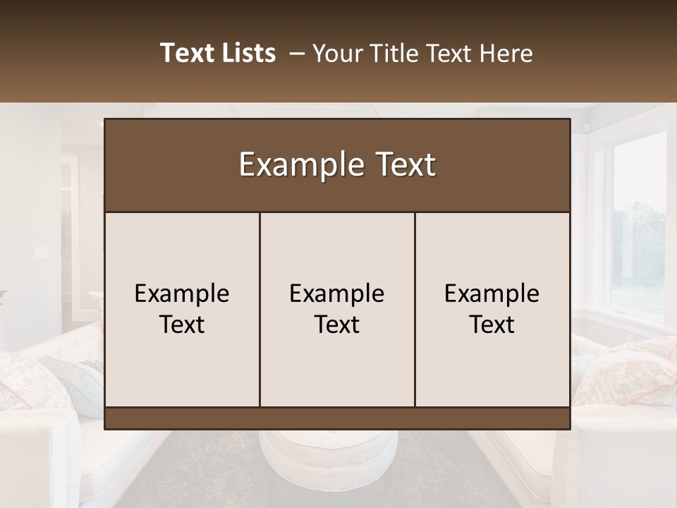 A Living Room Filled With Furniture And A Fire Place PowerPoint Template