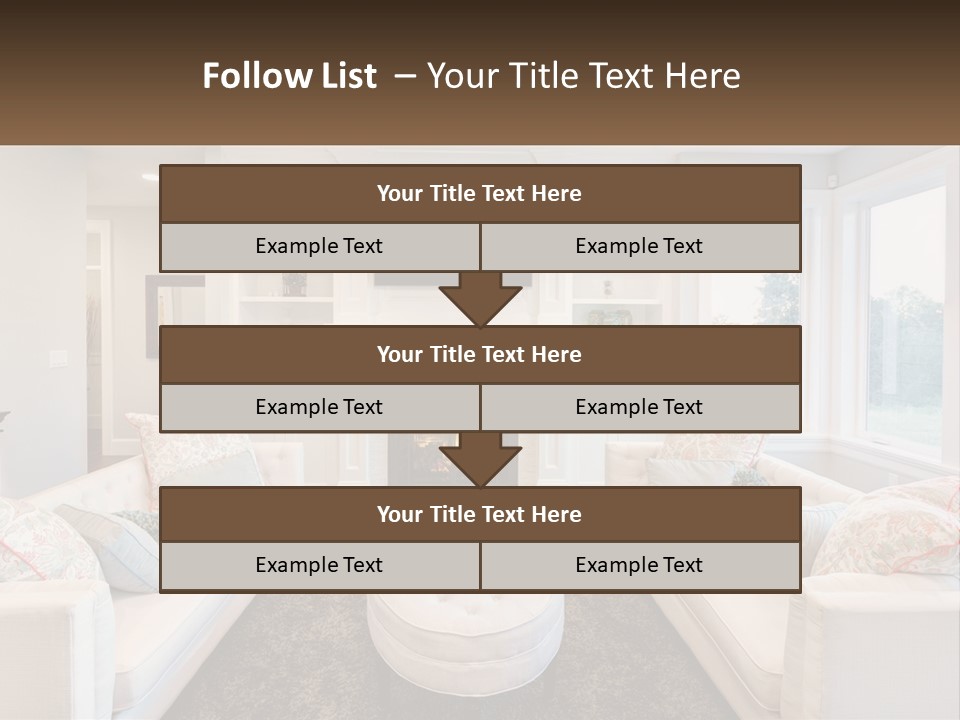 A Living Room Filled With Furniture And A Fire Place PowerPoint Template