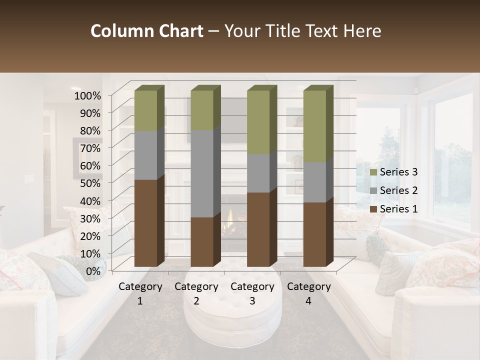 A Living Room Filled With Furniture And A Fire Place PowerPoint Template