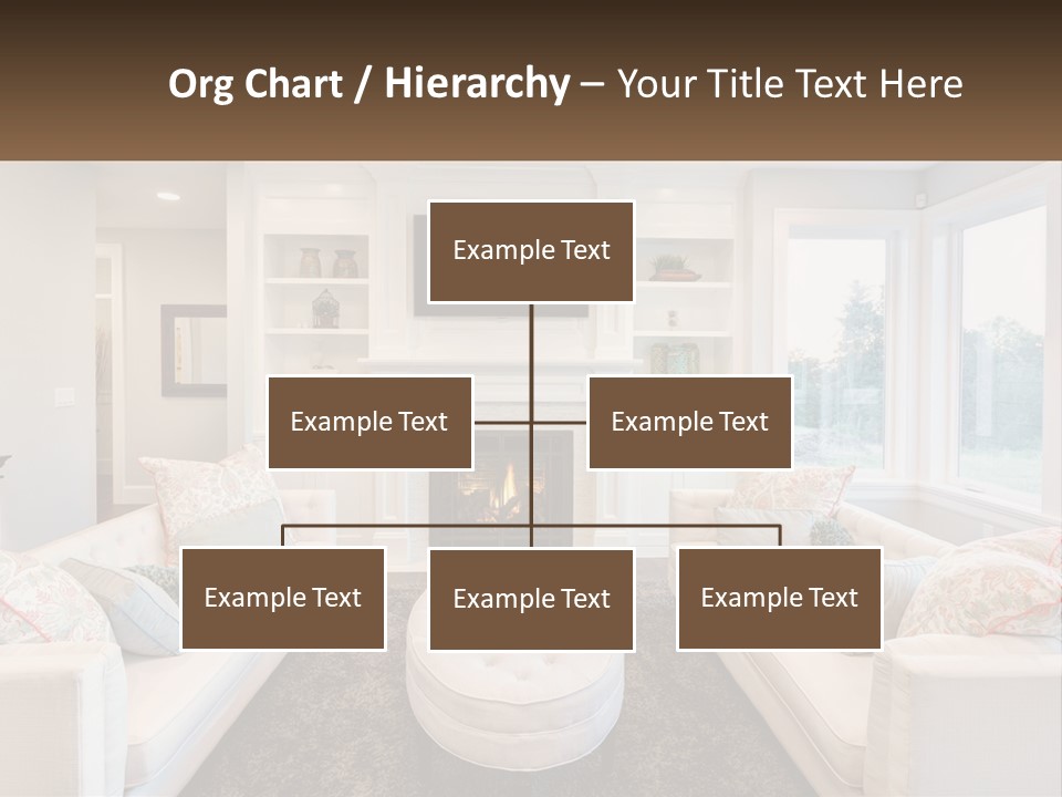 A Living Room Filled With Furniture And A Fire Place PowerPoint Template