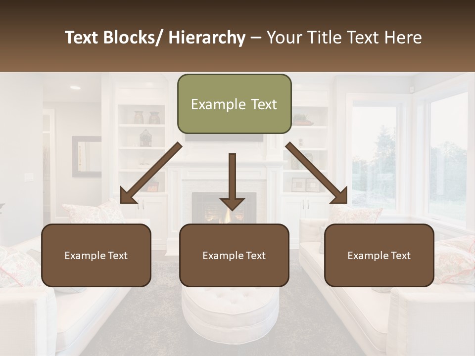 A Living Room Filled With Furniture And A Fire Place PowerPoint Template