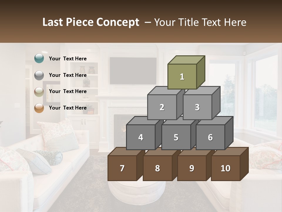A Living Room Filled With Furniture And A Fire Place PowerPoint Template