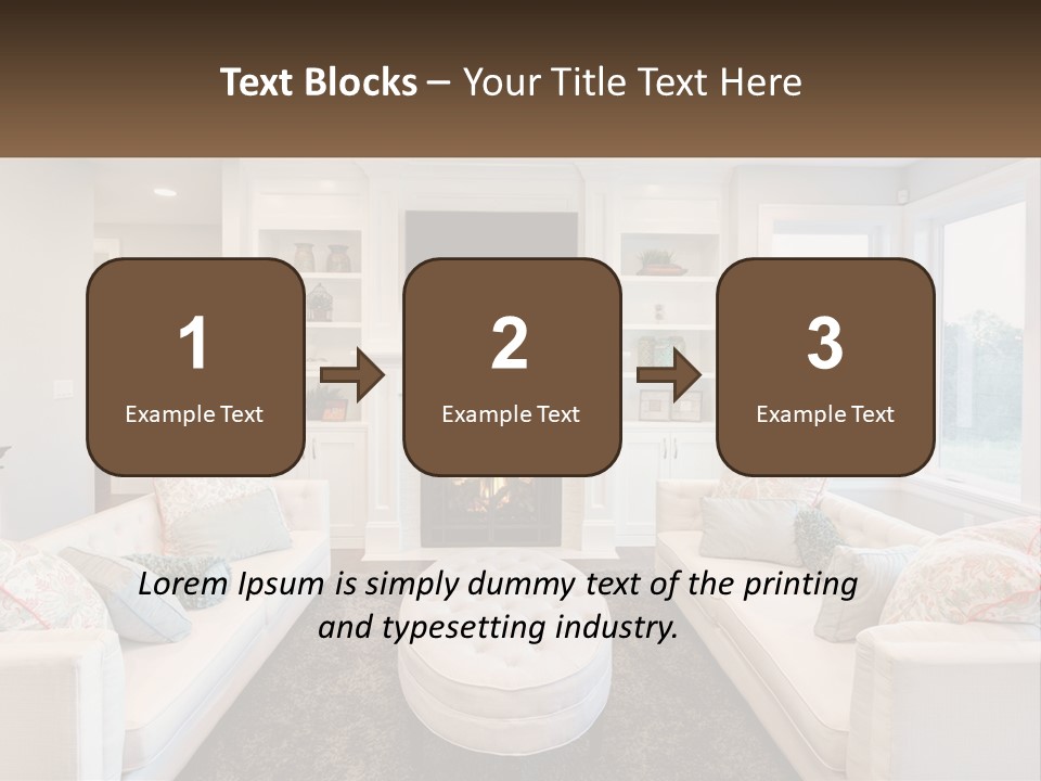 A Living Room Filled With Furniture And A Fire Place PowerPoint Template