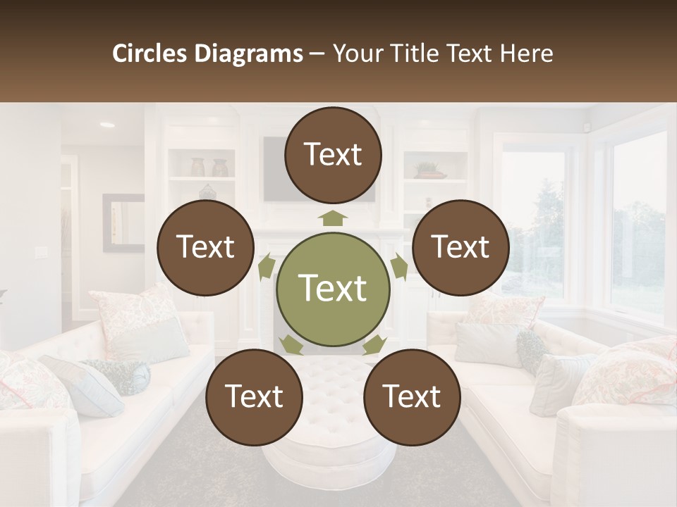 A Living Room Filled With Furniture And A Fire Place PowerPoint Template