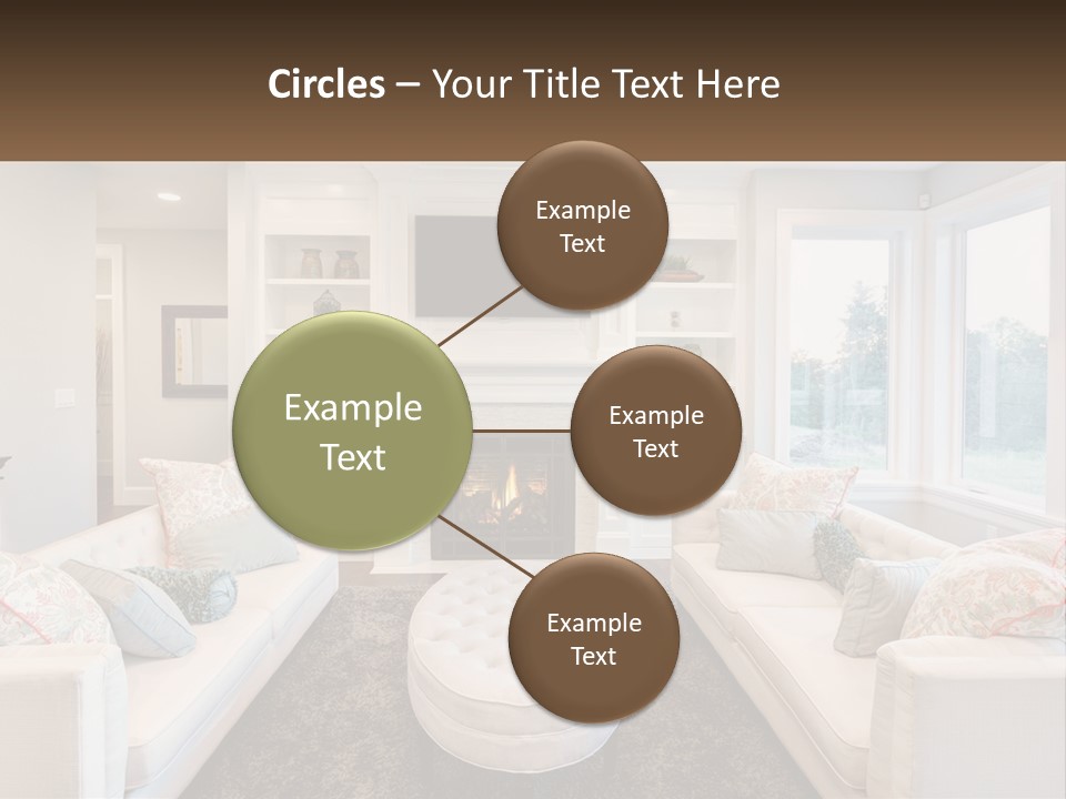 A Living Room Filled With Furniture And A Fire Place PowerPoint Template