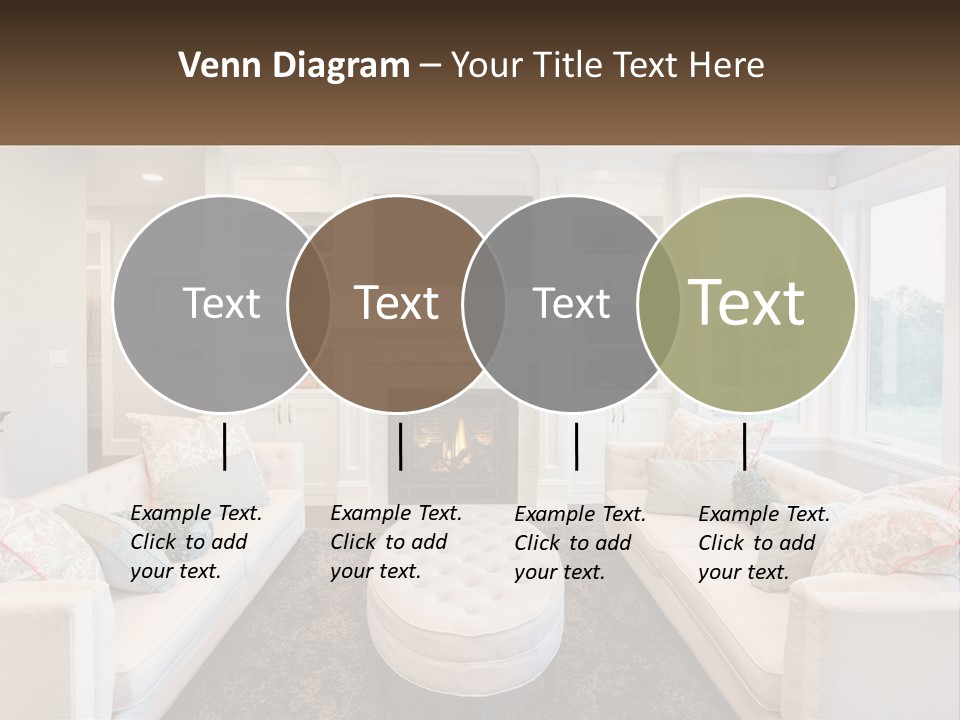A Living Room Filled With Furniture And A Fire Place PowerPoint Template