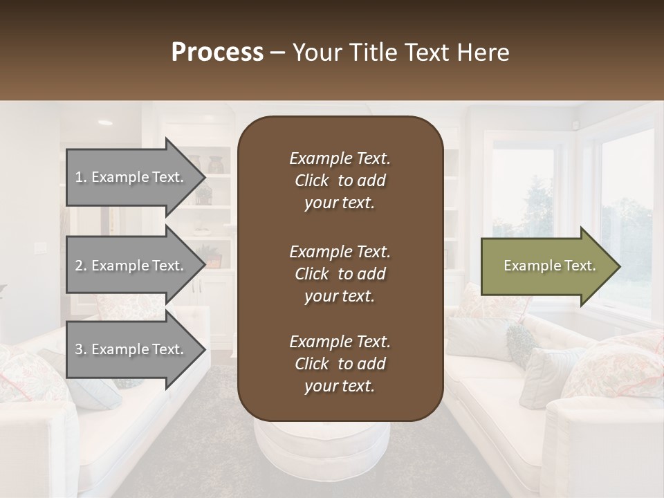 A Living Room Filled With Furniture And A Fire Place PowerPoint Template