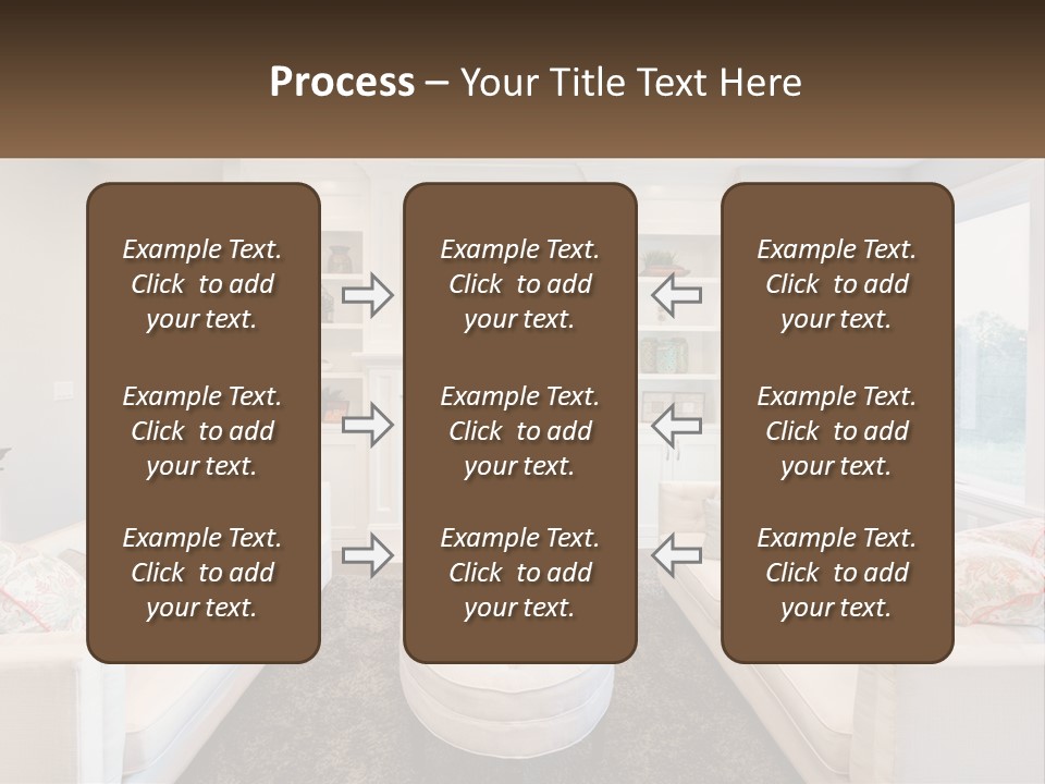 A Living Room Filled With Furniture And A Fire Place PowerPoint Template