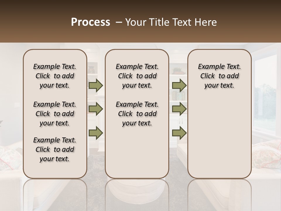 A Living Room Filled With Furniture And A Fire Place PowerPoint Template