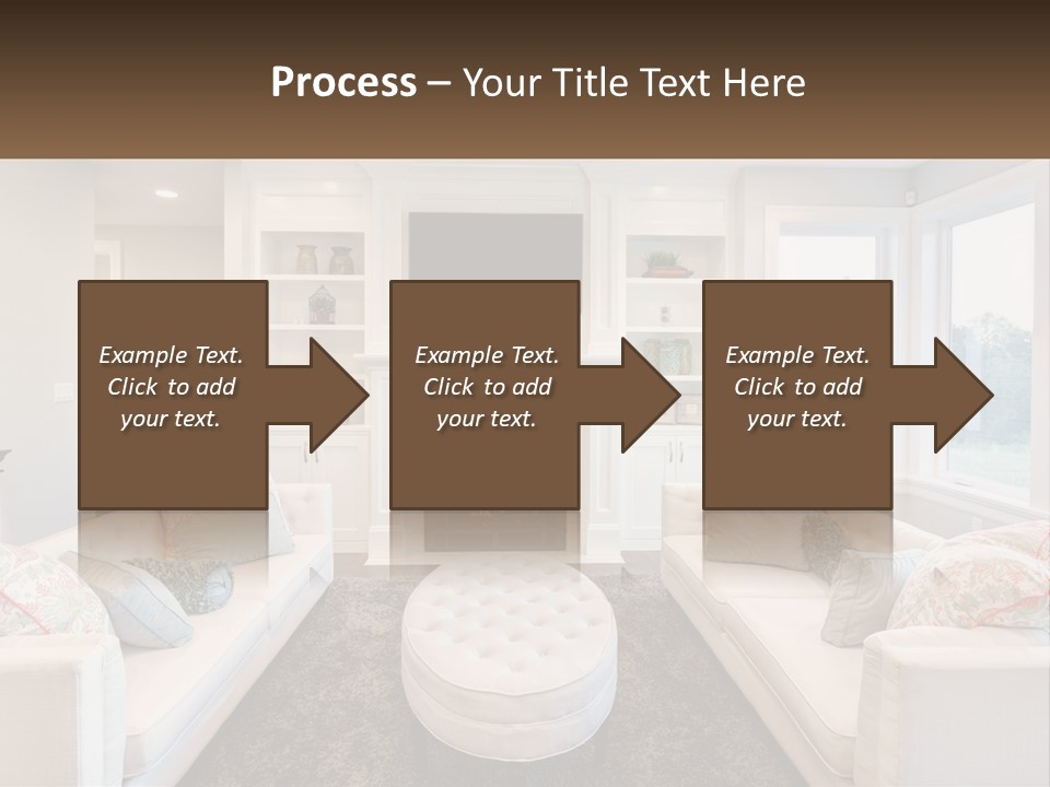A Living Room Filled With Furniture And A Fire Place PowerPoint Template