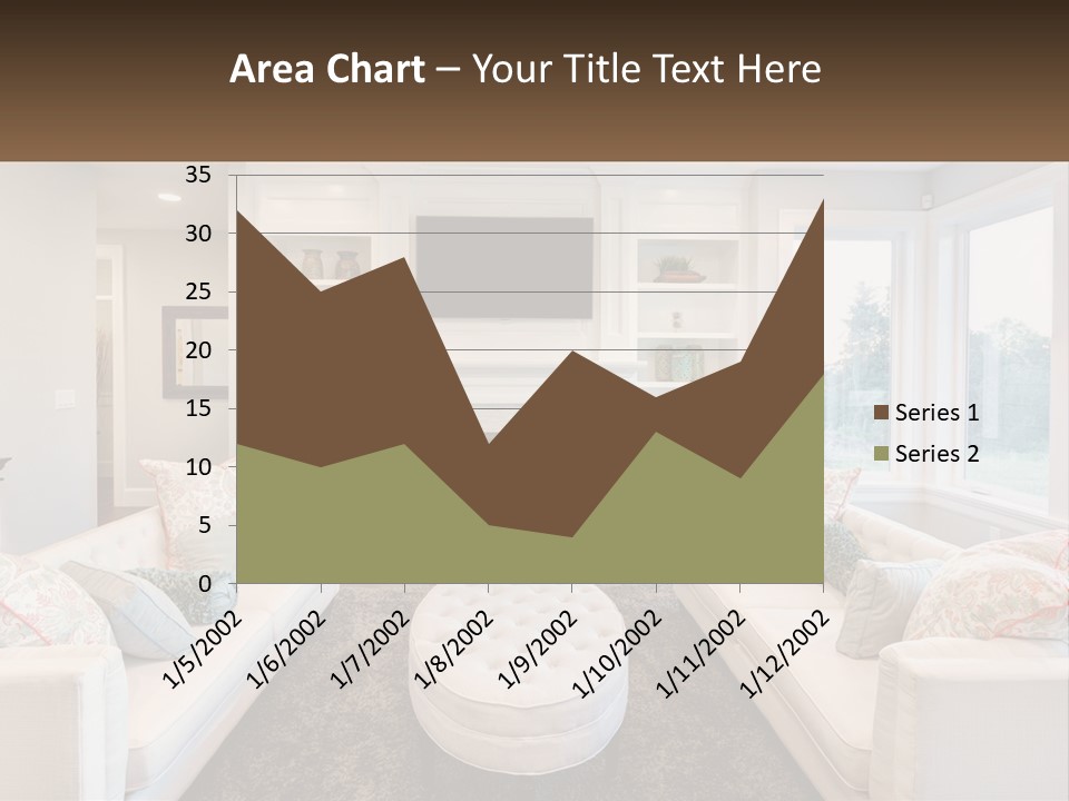 A Living Room Filled With Furniture And A Fire Place PowerPoint Template