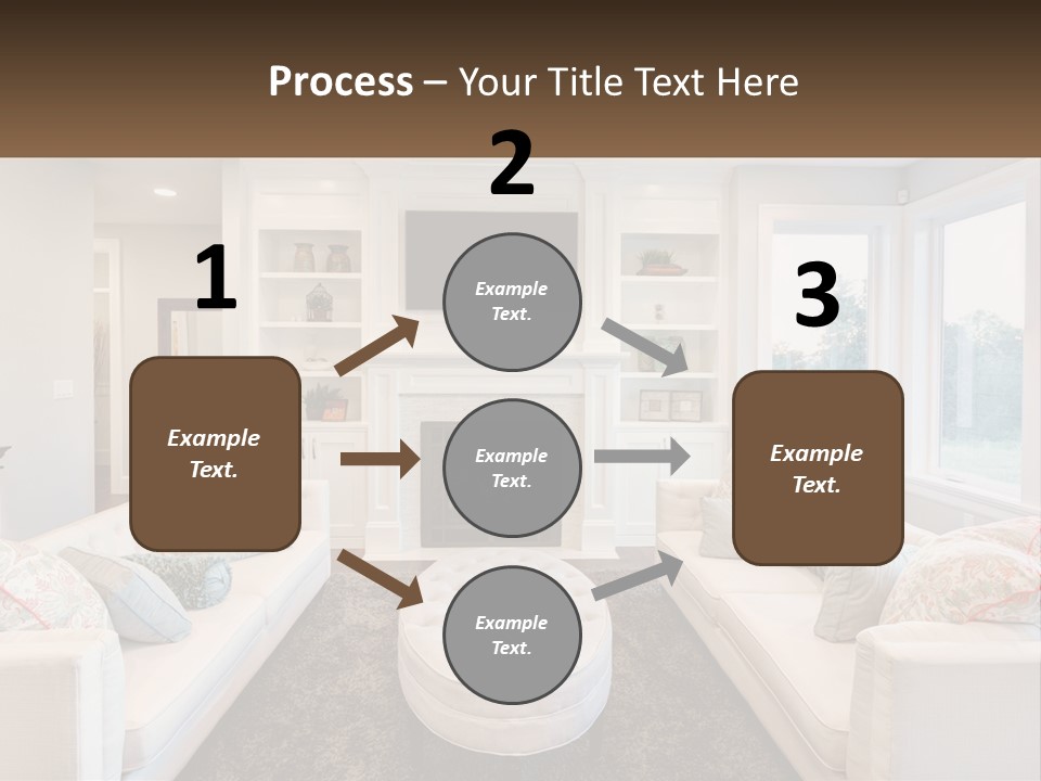 A Living Room Filled With Furniture And A Fire Place PowerPoint Template