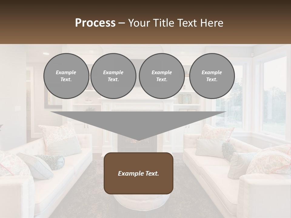 A Living Room Filled With Furniture And A Fire Place PowerPoint Template