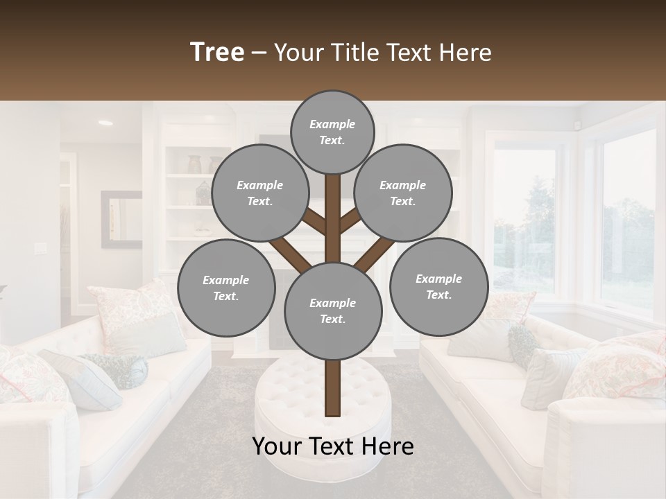 A Living Room Filled With Furniture And A Fire Place PowerPoint Template