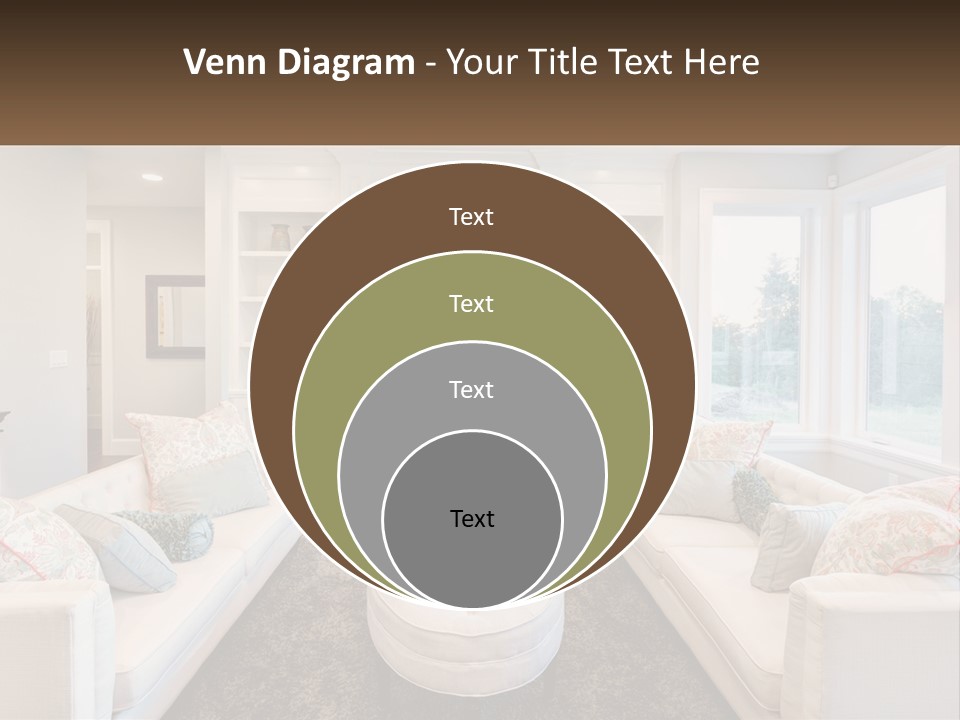 A Living Room Filled With Furniture And A Fire Place PowerPoint Template