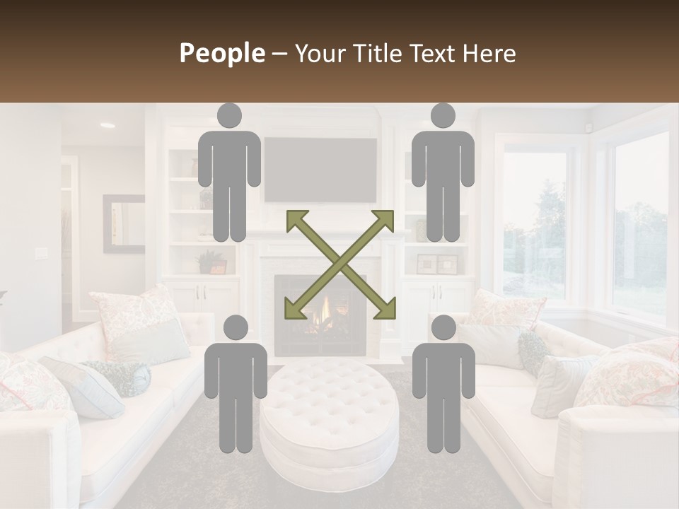 A Living Room Filled With Furniture And A Fire Place PowerPoint Template