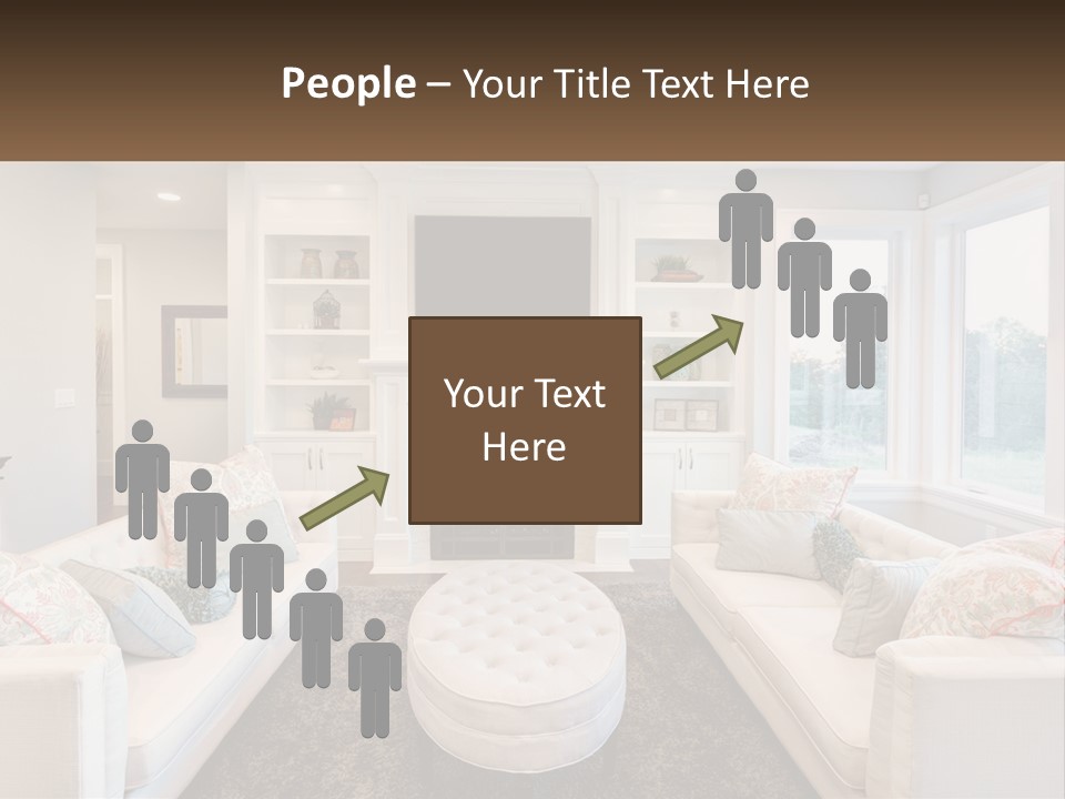 A Living Room Filled With Furniture And A Fire Place PowerPoint Template