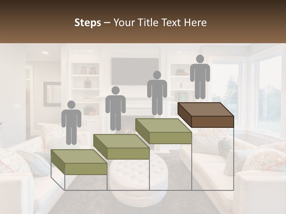 A Living Room Filled With Furniture And A Fire Place PowerPoint Template