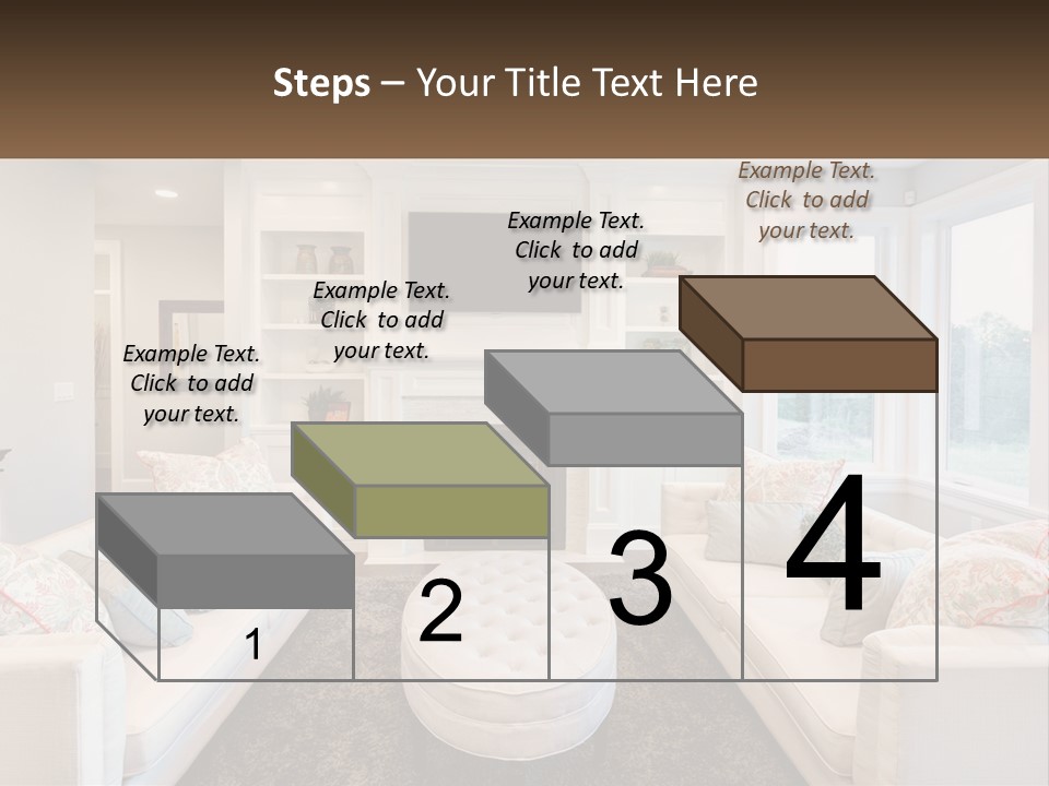 A Living Room Filled With Furniture And A Fire Place PowerPoint Template