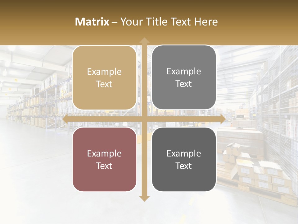 A Large Warehouse Filled With Lots Of Boxes PowerPoint Template