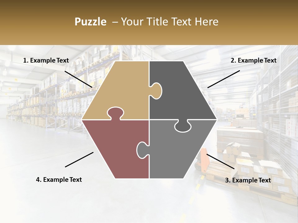 A Large Warehouse Filled With Lots Of Boxes PowerPoint Template