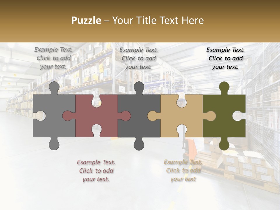 A Large Warehouse Filled With Lots Of Boxes PowerPoint Template