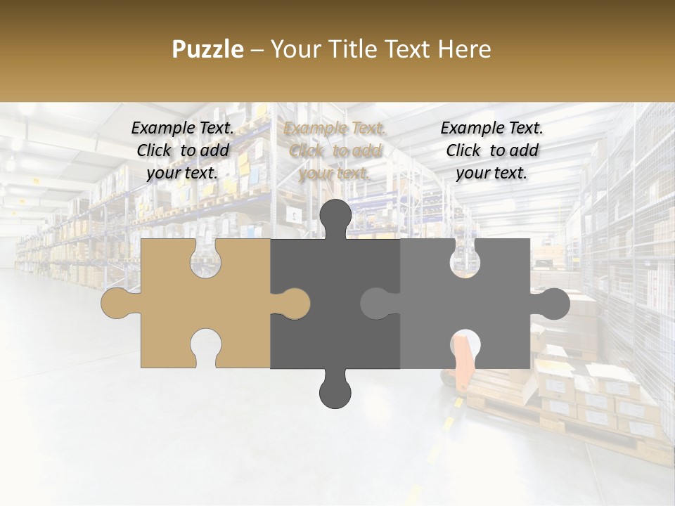 A Large Warehouse Filled With Lots Of Boxes PowerPoint Template