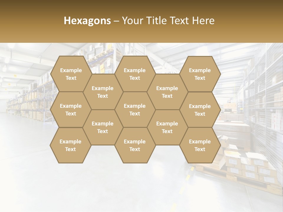 A Large Warehouse Filled With Lots Of Boxes PowerPoint Template